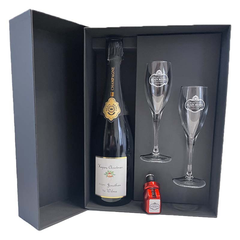 coffret champagne flutes personnalisé