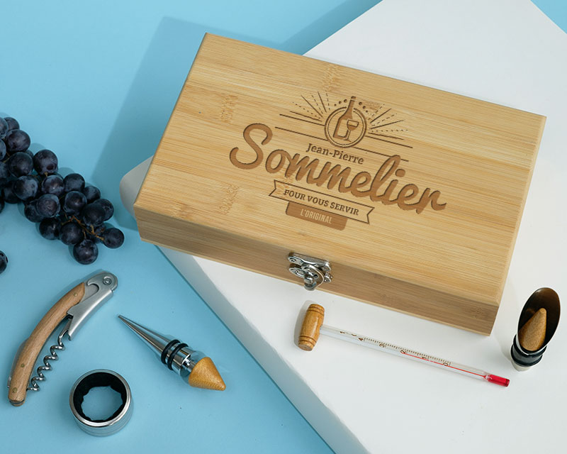 coffret sommelier personnalisé pas cher